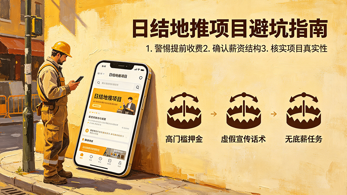 日结地推项目避坑指南（油画风格）.png